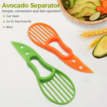 1pc אבוקדו peeler חותך פירות פילינג חותך חותך פלסטיק סכין פלסטיק מטבח כלי ירקות 1