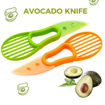 1pc אבוקדו peeler חותך פירות פילינג חותך חותך פלסטיק סכין פלסטיק מטבח כלי ירקות 6